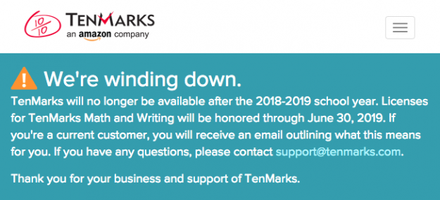 TenMarks to shut down operations after 2018-19 school year ...