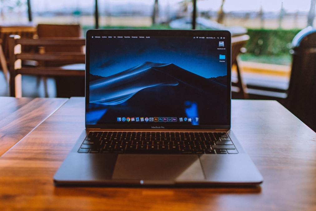 laptop on desk