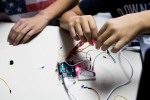 children with arduino board