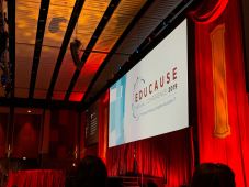 empty stage at Educause Annual Conference 2019