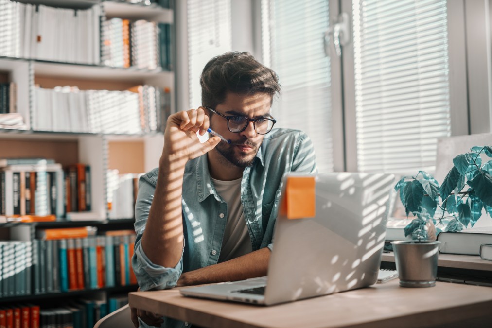 man using computer