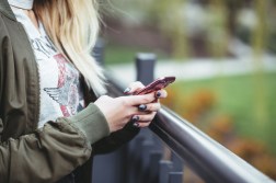 woman with phone