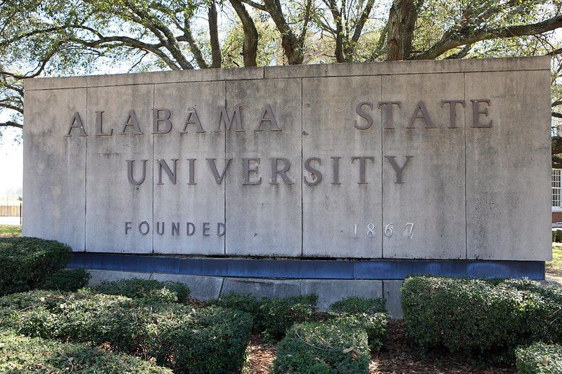 Alabama State University sign