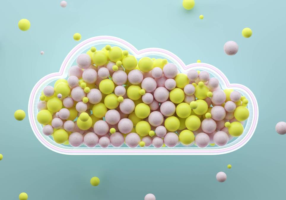 cloud icon with balls inside