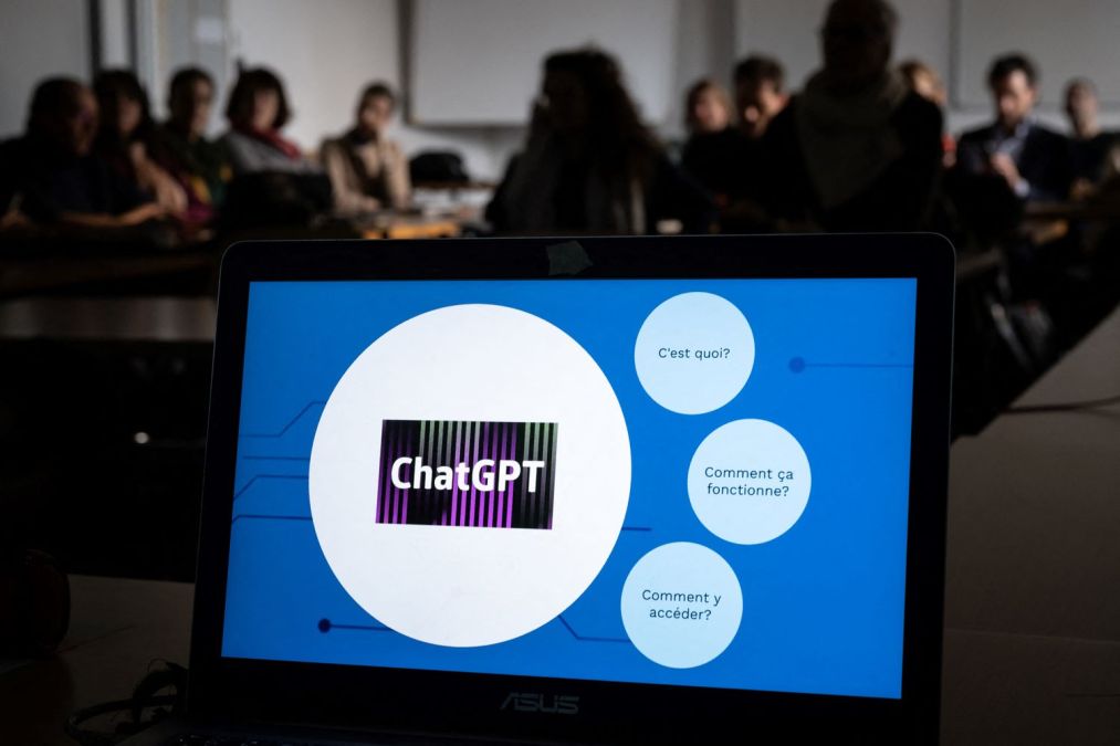 ChatGPT logo on a screen