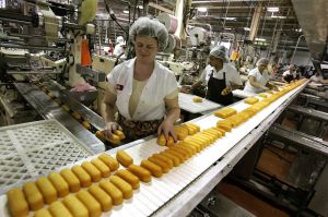 Twinkie assembly line