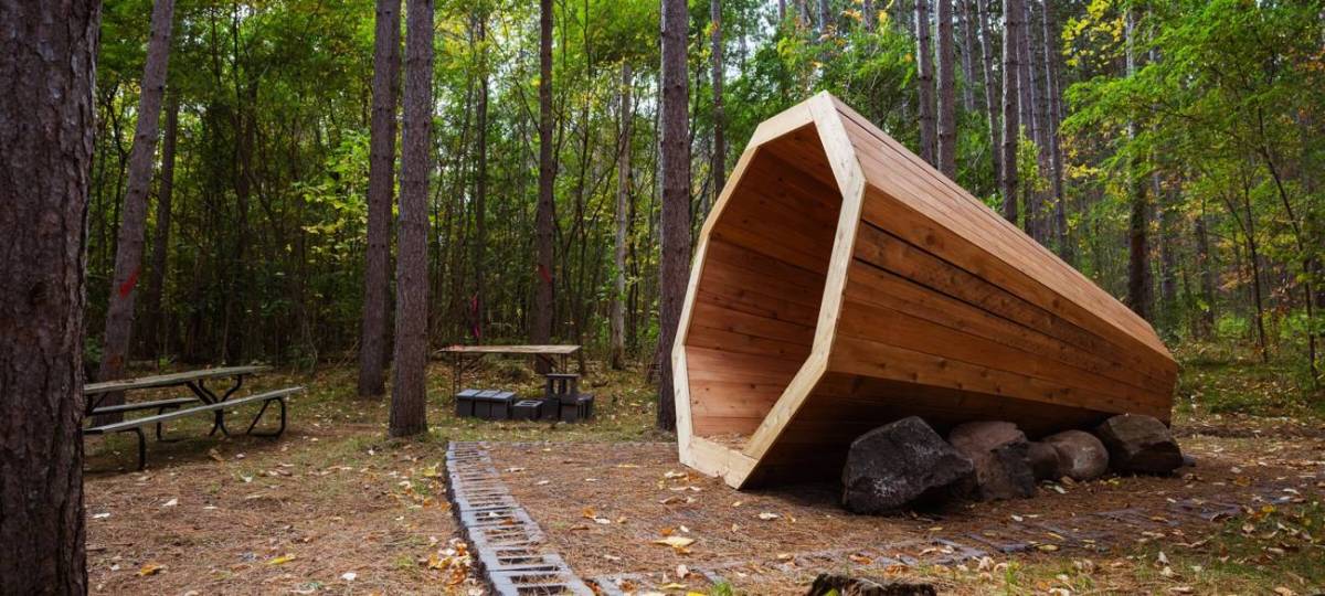 nature megaphone at Michigan Tech trails