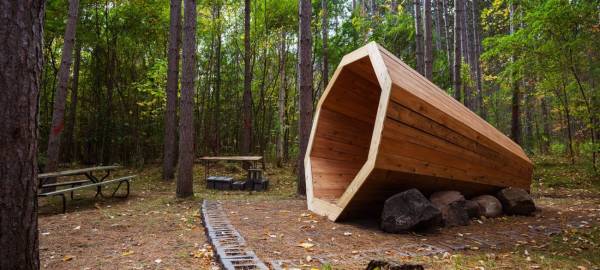 nature megaphone at Michigan Tech trails
