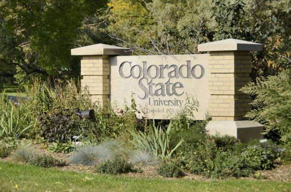 Colorado State University sign